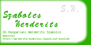 szabolcs werderits business card